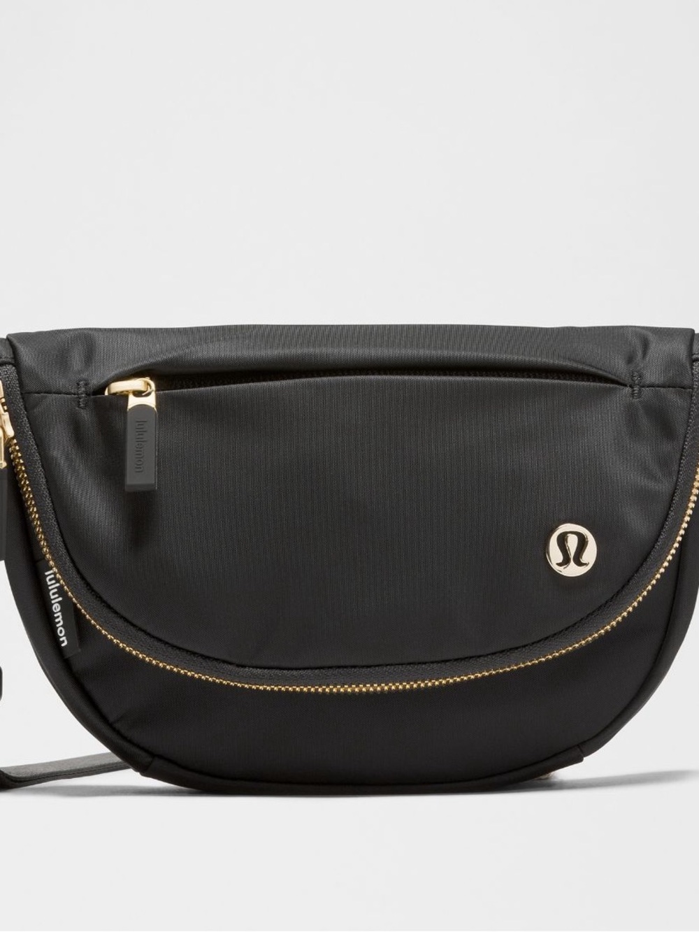 lululemon athletica Black Crossbody Bag with Gold Hardware